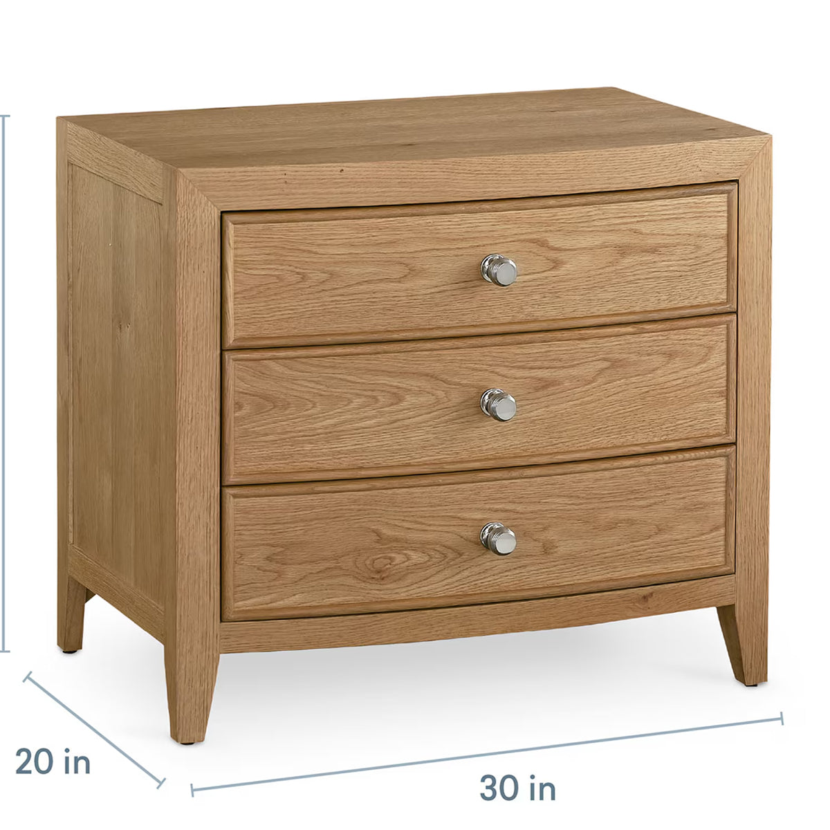 Newbury Natural 3drw Nightstand