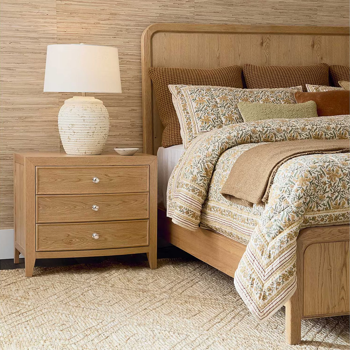 Newbury Natural 3drw Nightstand