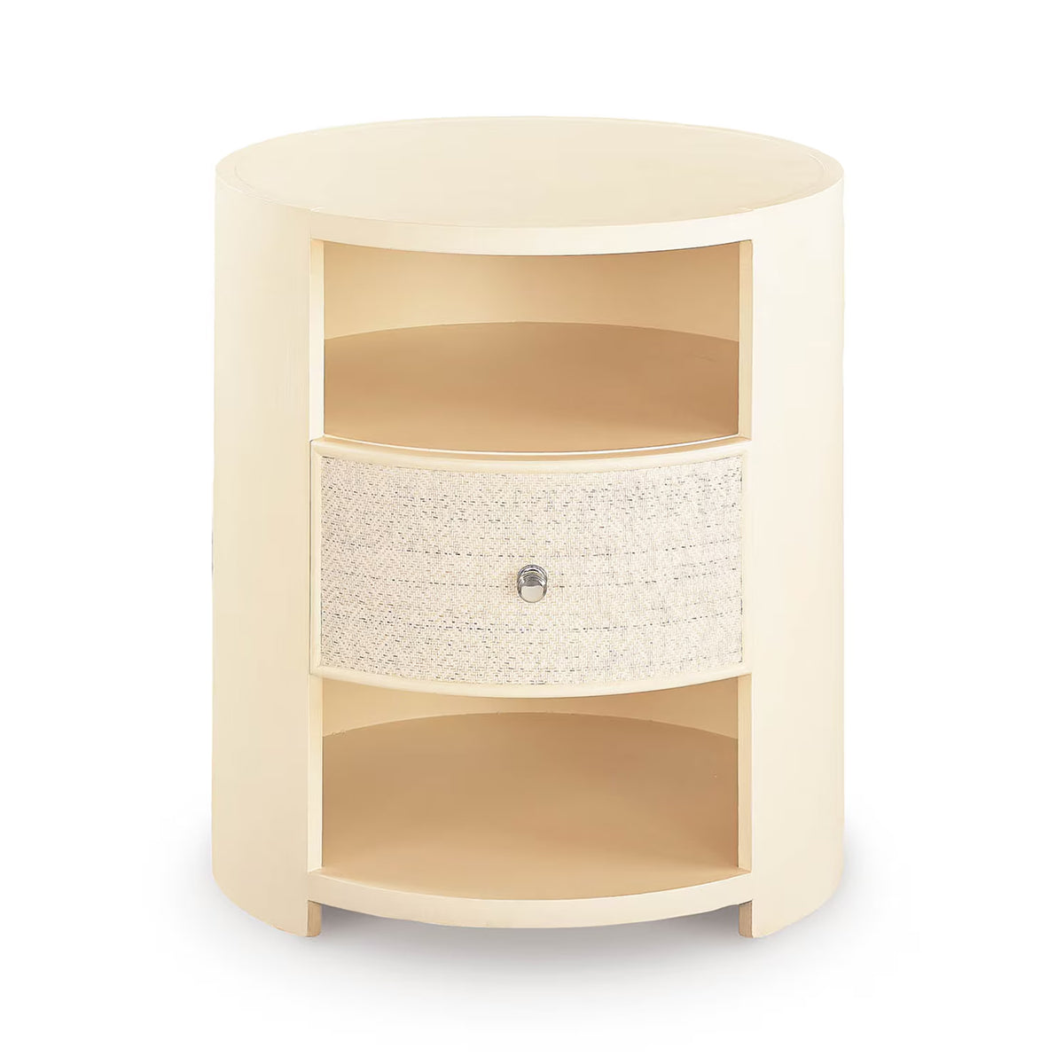 NEWBURY WHT ROUND BEDSIDE TBL