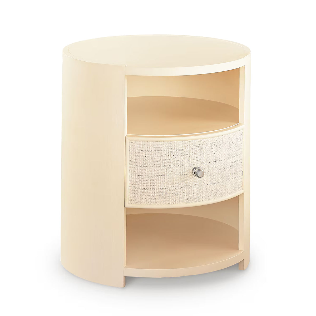 NEWBURY WHT ROUND BEDSIDE TBL