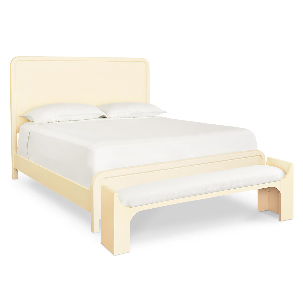 Newbury White Bed Bench With Cush