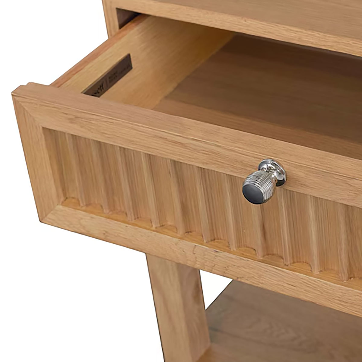 NEWBURY NAT RIBBED END TABLE