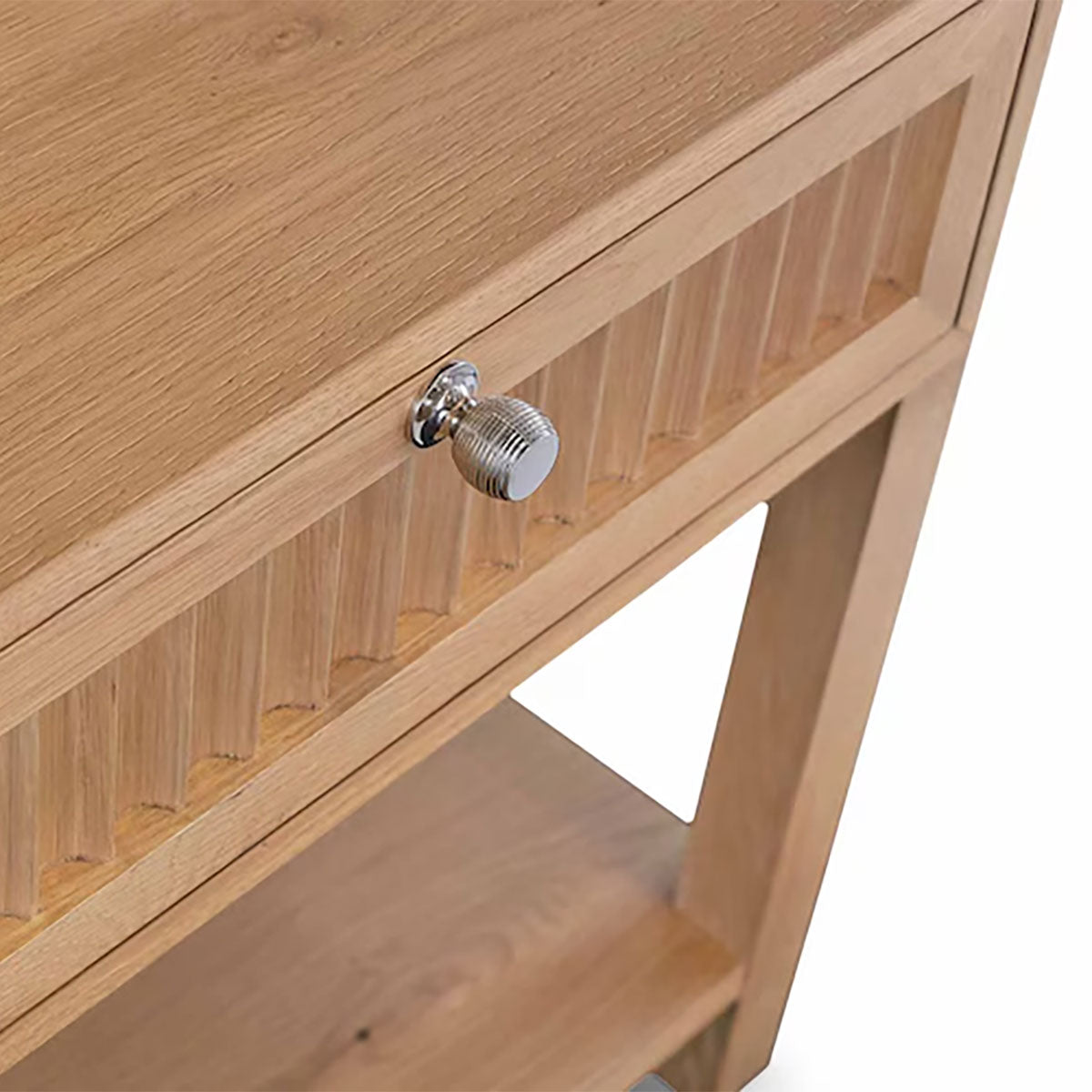 NEWBURY NAT RIBBED END TABLE