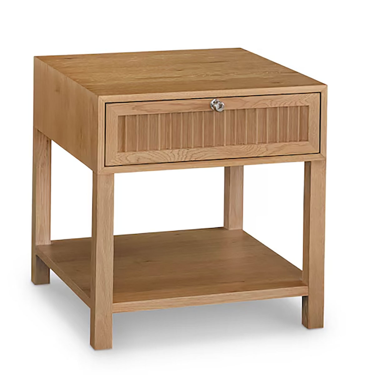 NEWBURY NAT RIBBED END TABLE