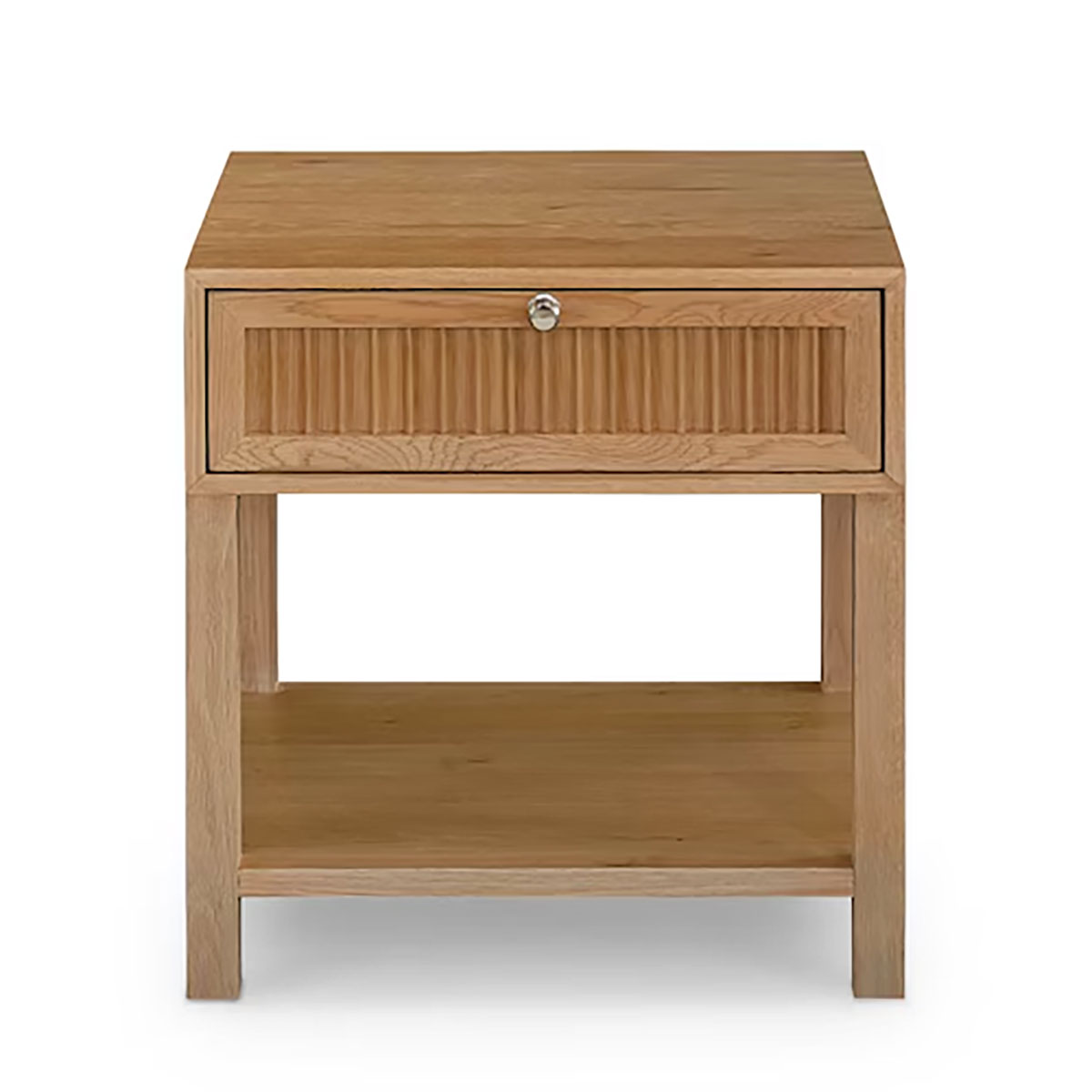 NEWBURY NAT RIBBED END TABLE