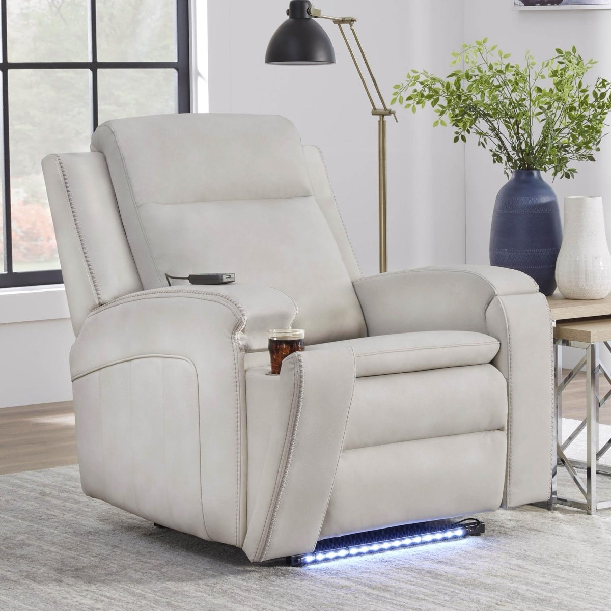 ARMSTRONG BUFF GLIDER RECLINER WITH HEAT/MASSAGE