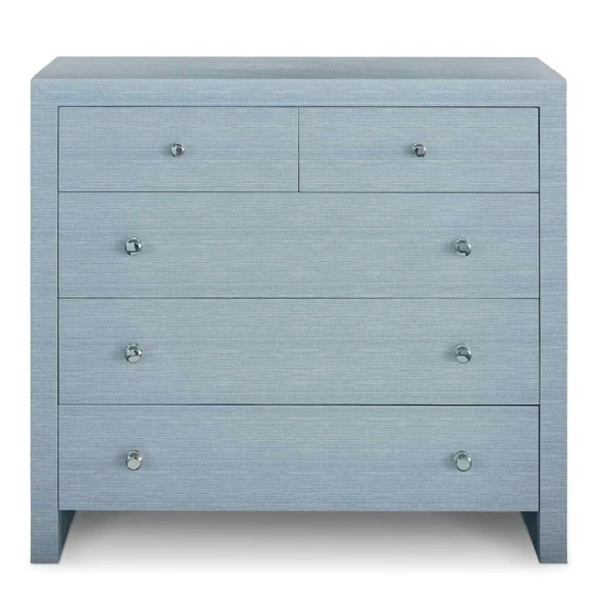 NEWBURY BLUE RAFFIA 5 DRAWER CHEST