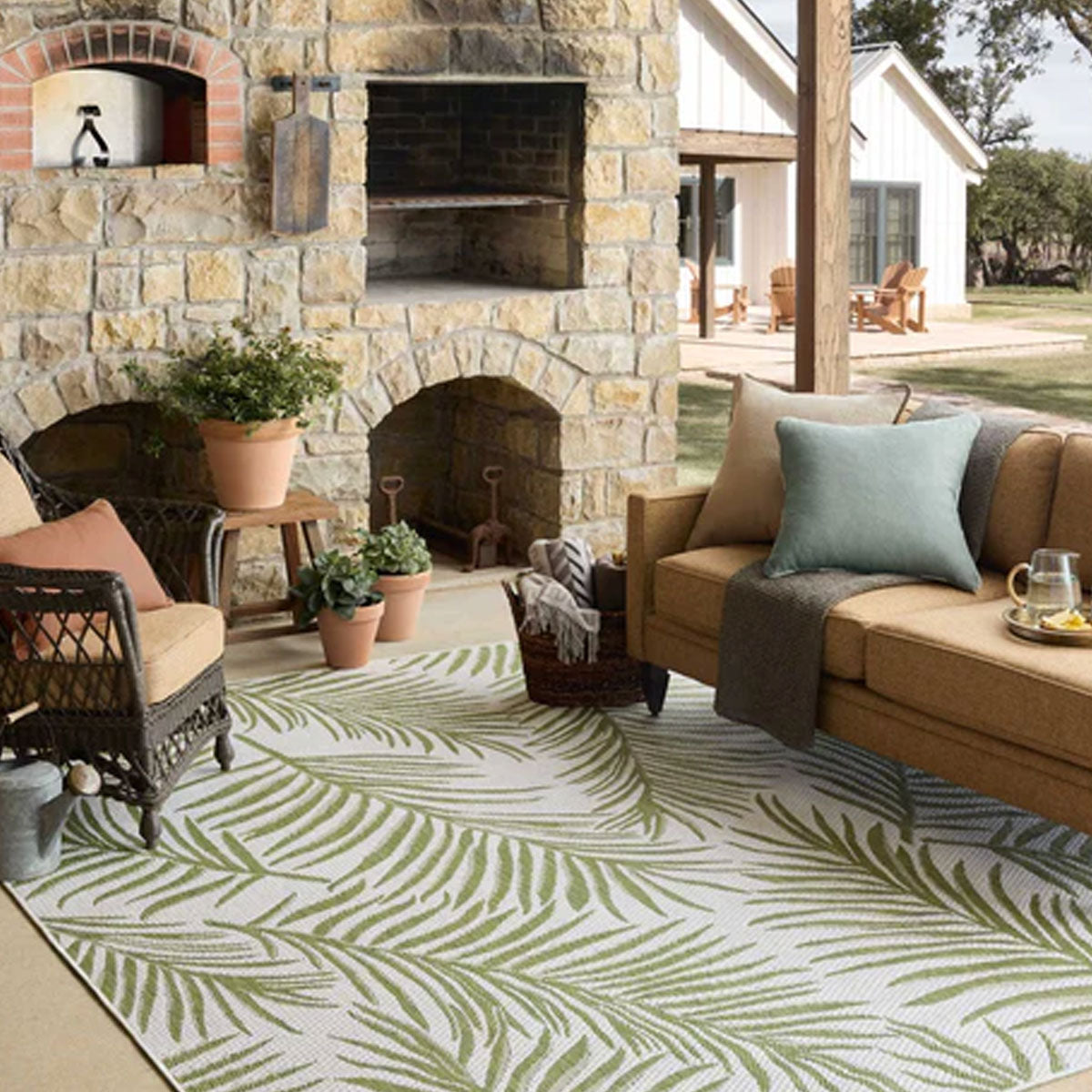 EASTON 06 IVORY/GREEN 5'3X7'6 RUG