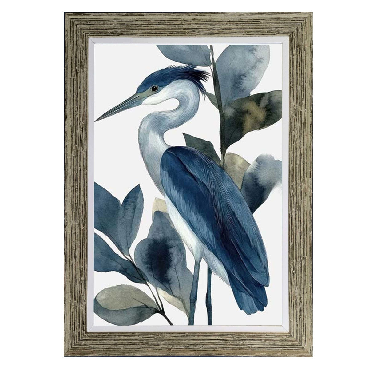 BL HERON LEFT FACING BOTANICAL