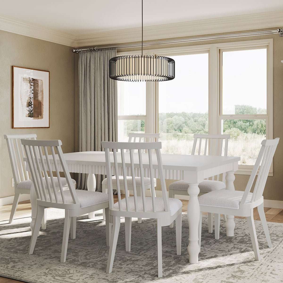 WESTPORT WHITE 72" RECTANGULAR EXTENSION TABLE