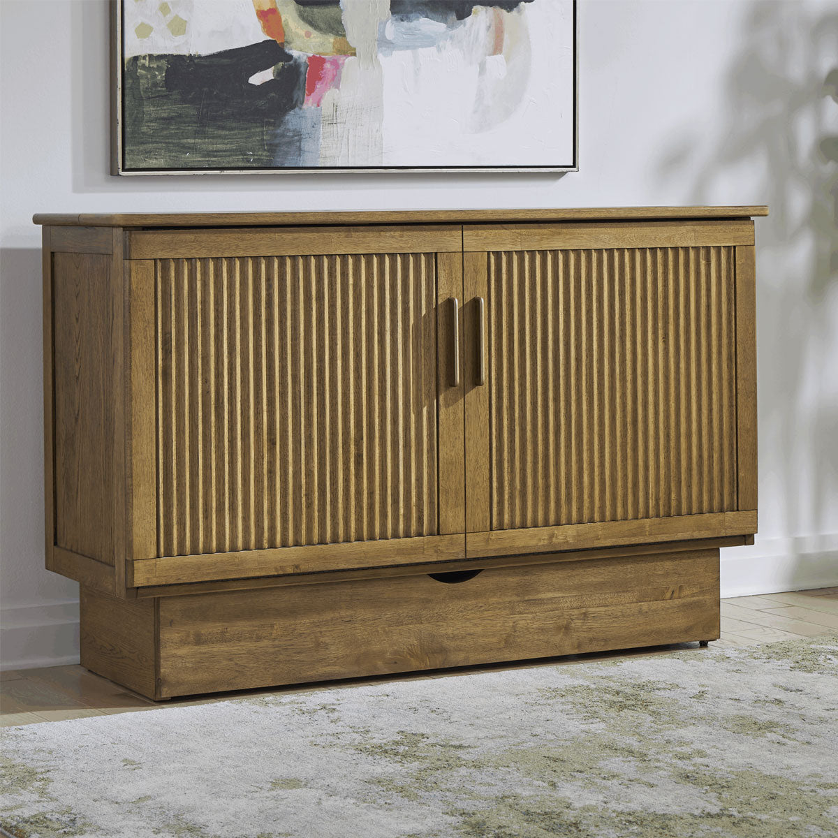 Verona Queen Brown Cabinet Bed