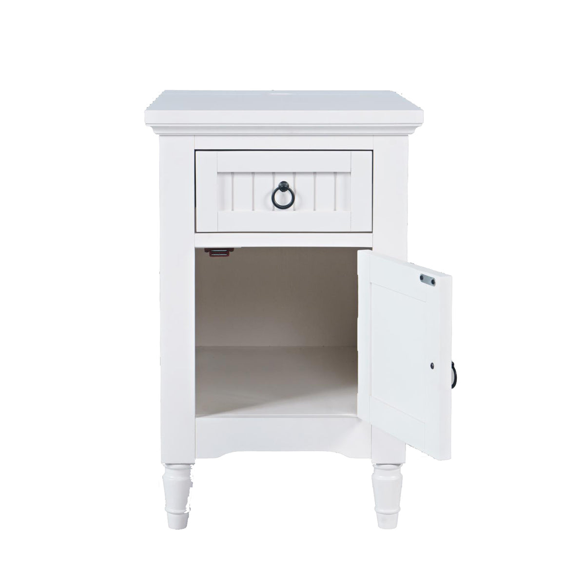 WESTPORT POWER CHAIRSIDE WHITE TABLE
