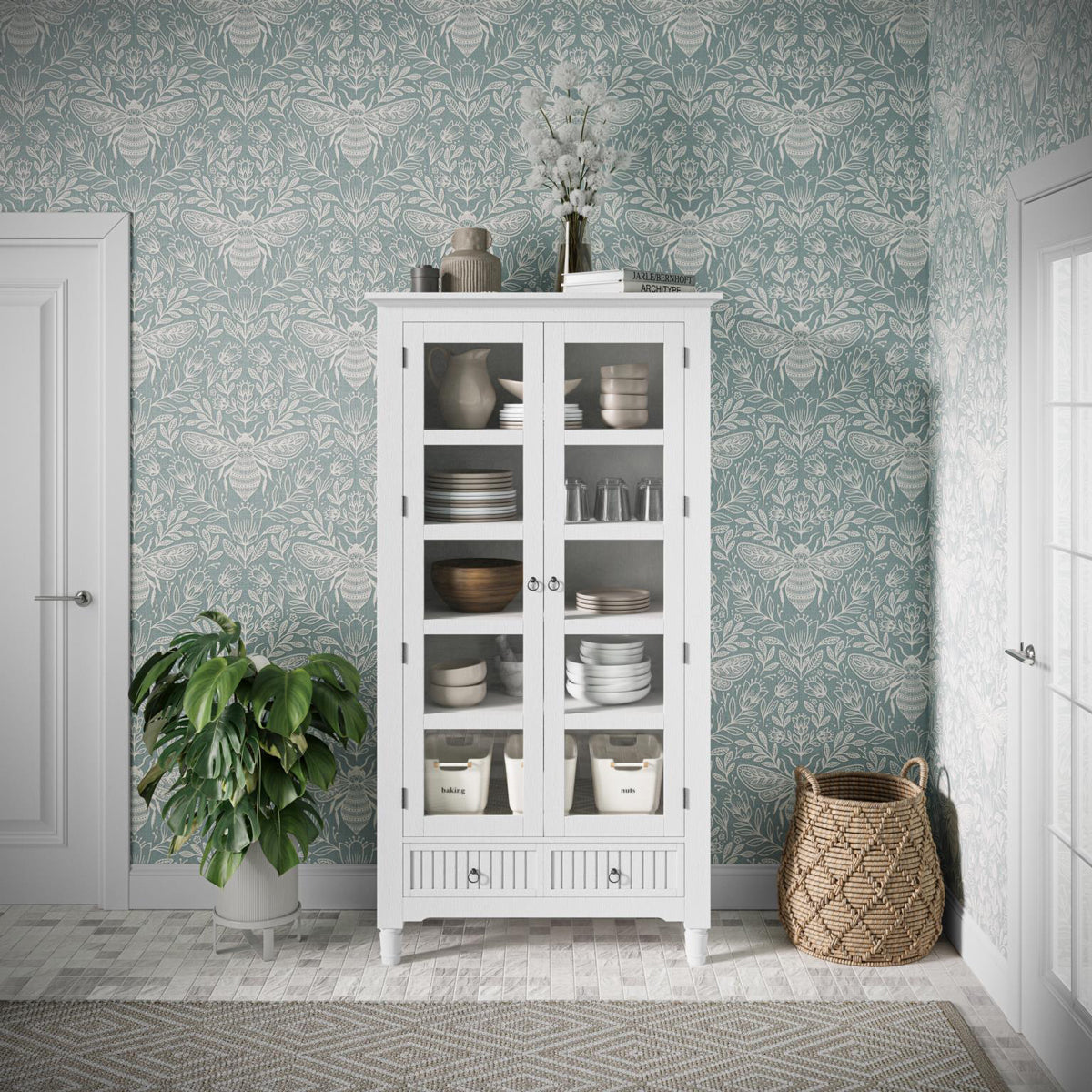 WESTPORT WHITE TALL CABINET