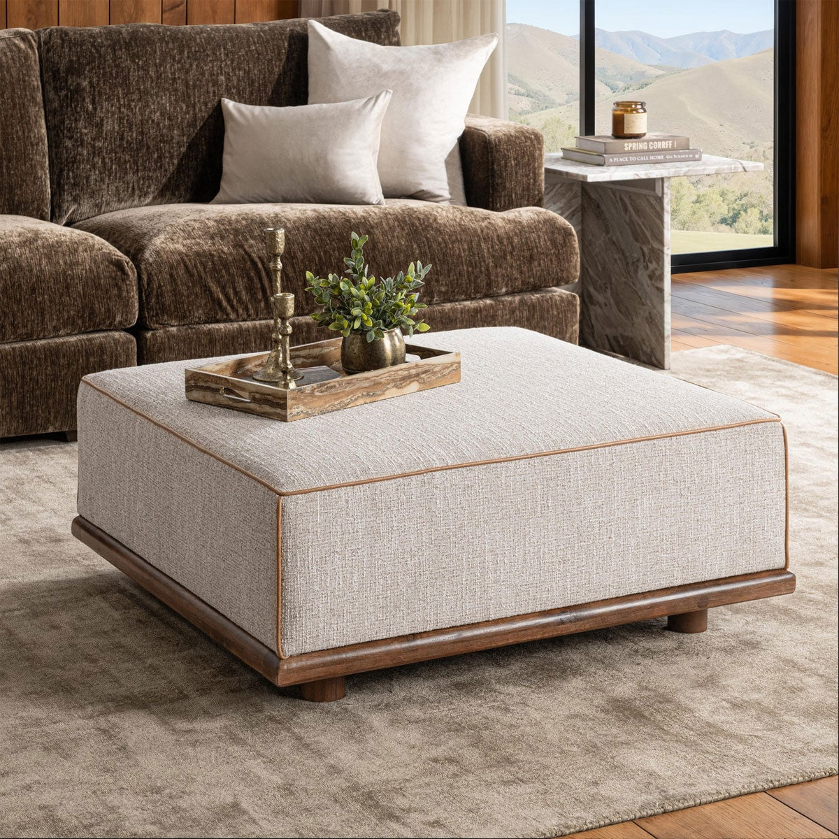 ELLERIE 40" SQUARE OTTOMAN