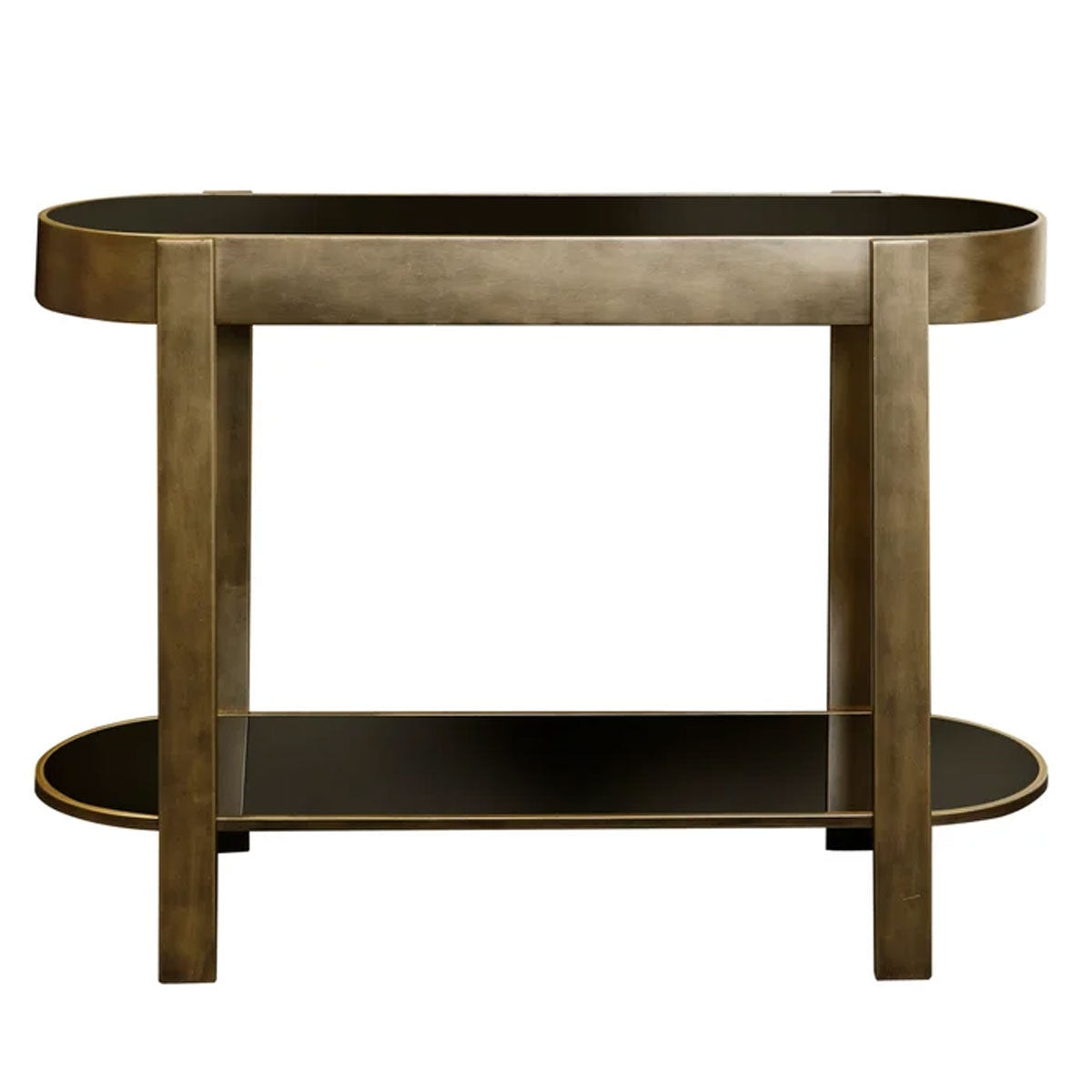 OVAL METAL CONSOLE TABLE
