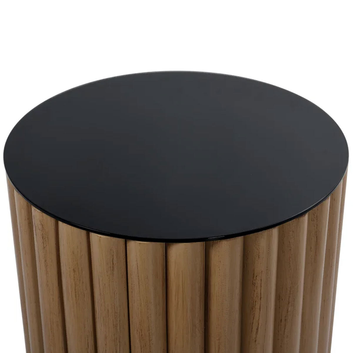 FLUTTED BARREL END TABLE