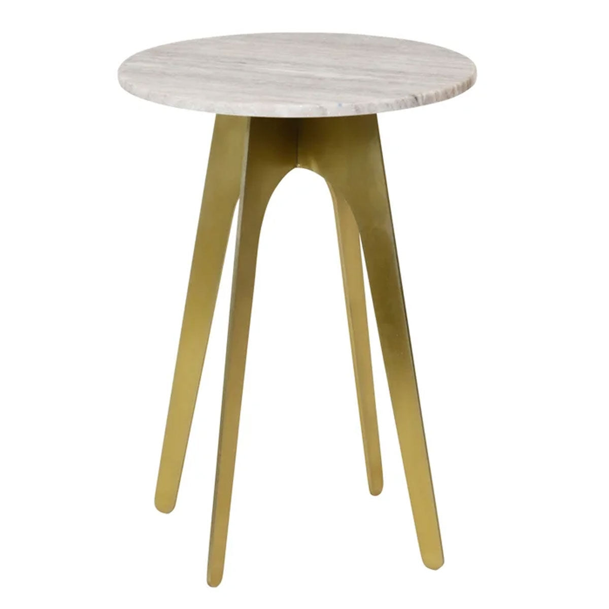 MARBLE & METAL SIDE TABLE