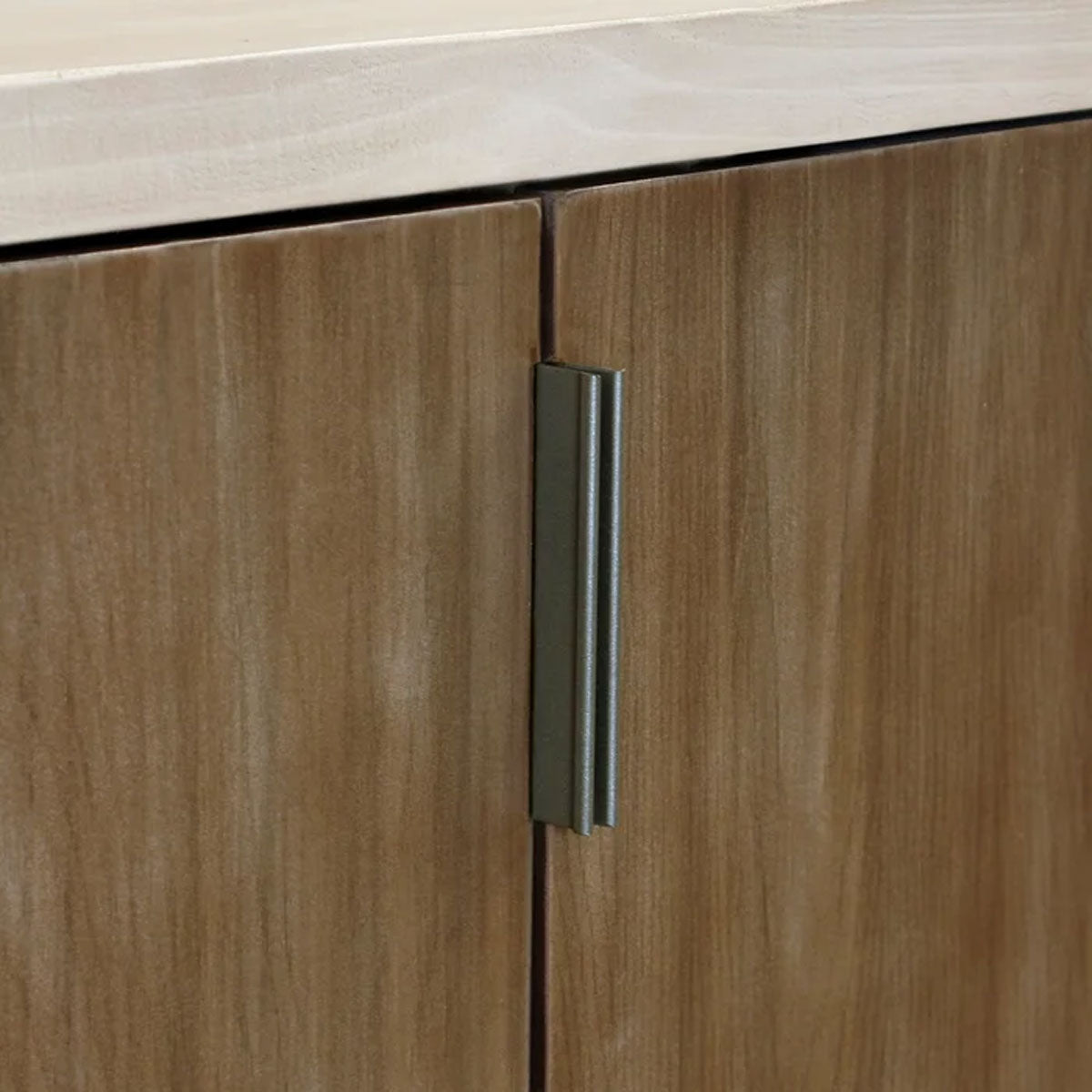 NATURAL & CHERRY 6 DRAWER CONSOLE