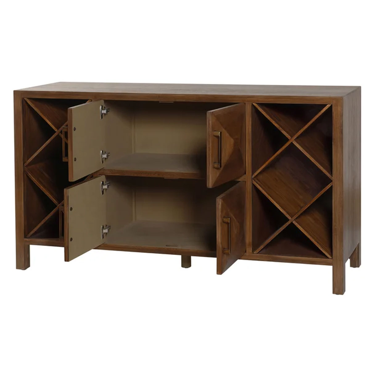 4DR BUFFET W/ WINE BOTTLE STOR