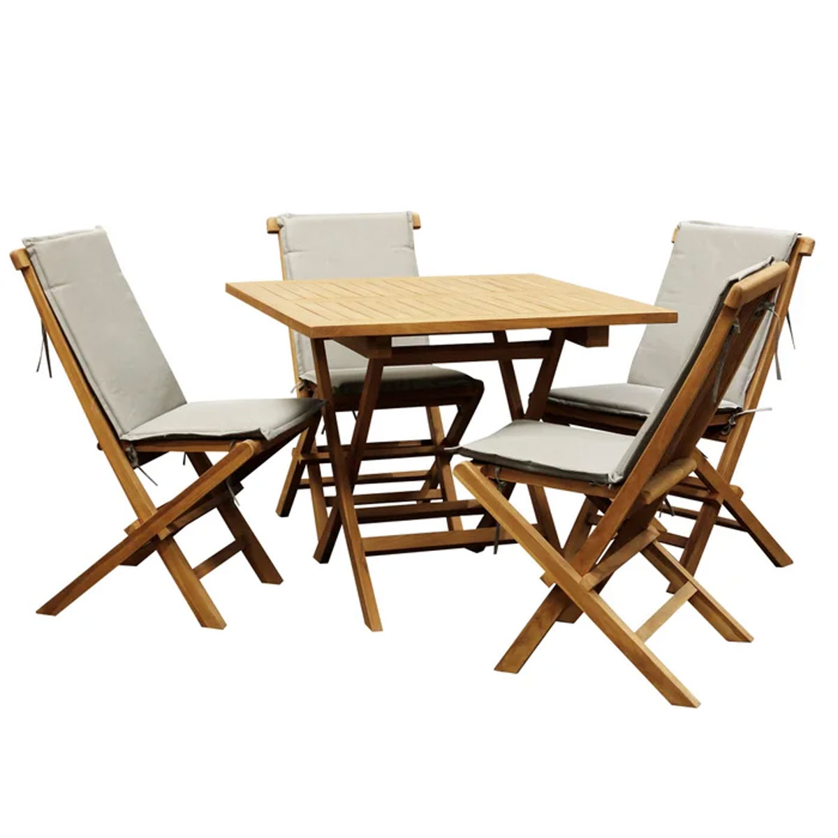 SOLID TEAK 5PC PATIO BISTRO SET