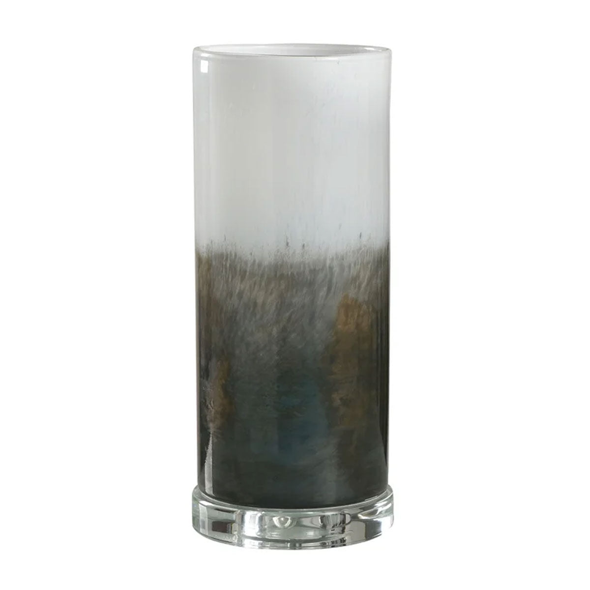 Bronze/white Art Glass Uplight