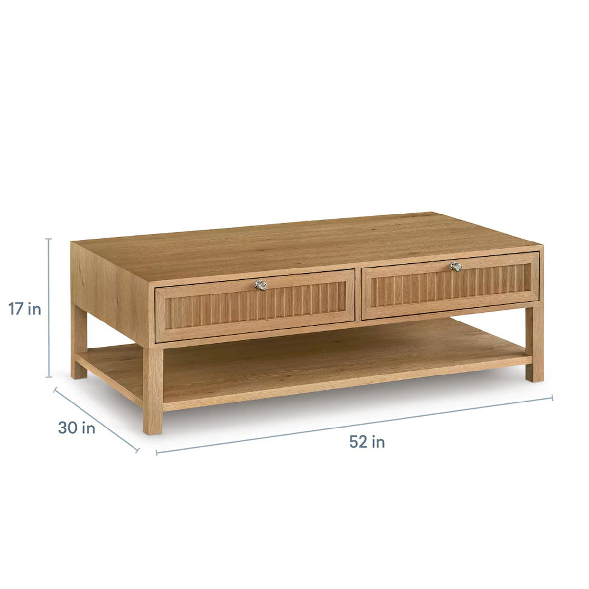 NEWBURY RIBBED DRAWER COCKTAIL TABLE