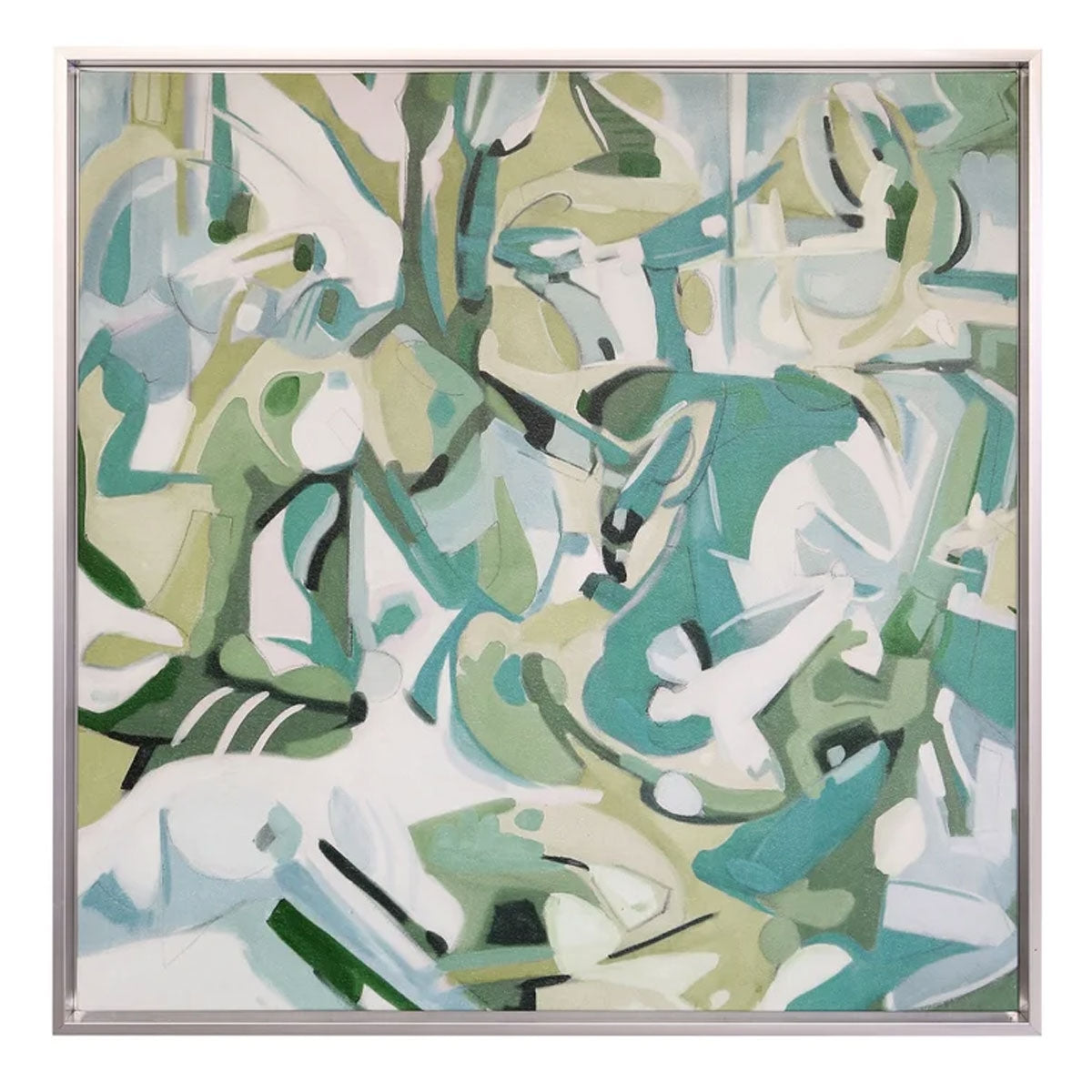OLIVE RECIPE TEAL/GREEN ABSTRACT