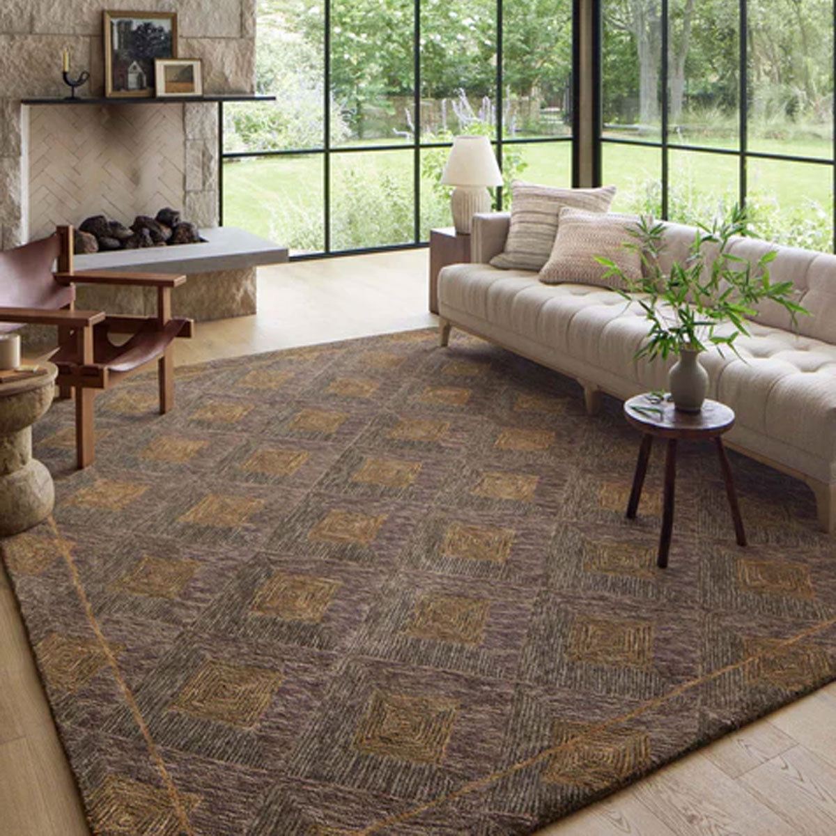 VARENA 4 PLUM/GLD 7'9X9'9 RUG
