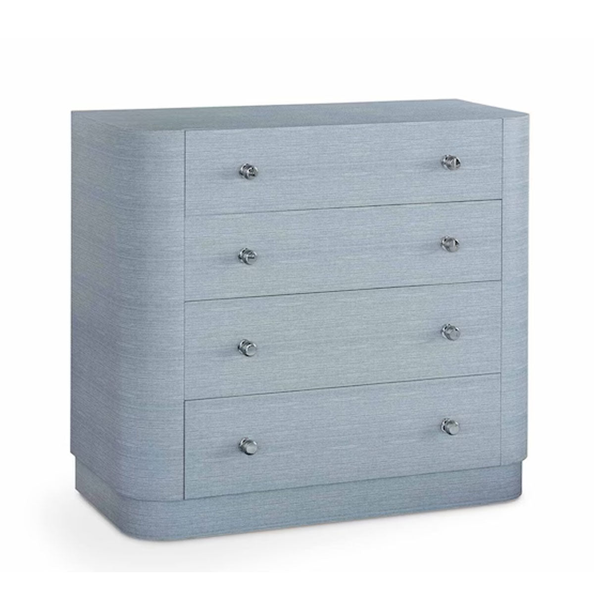 NEWBURY BLUE RAFFIA 4DRW CHEST