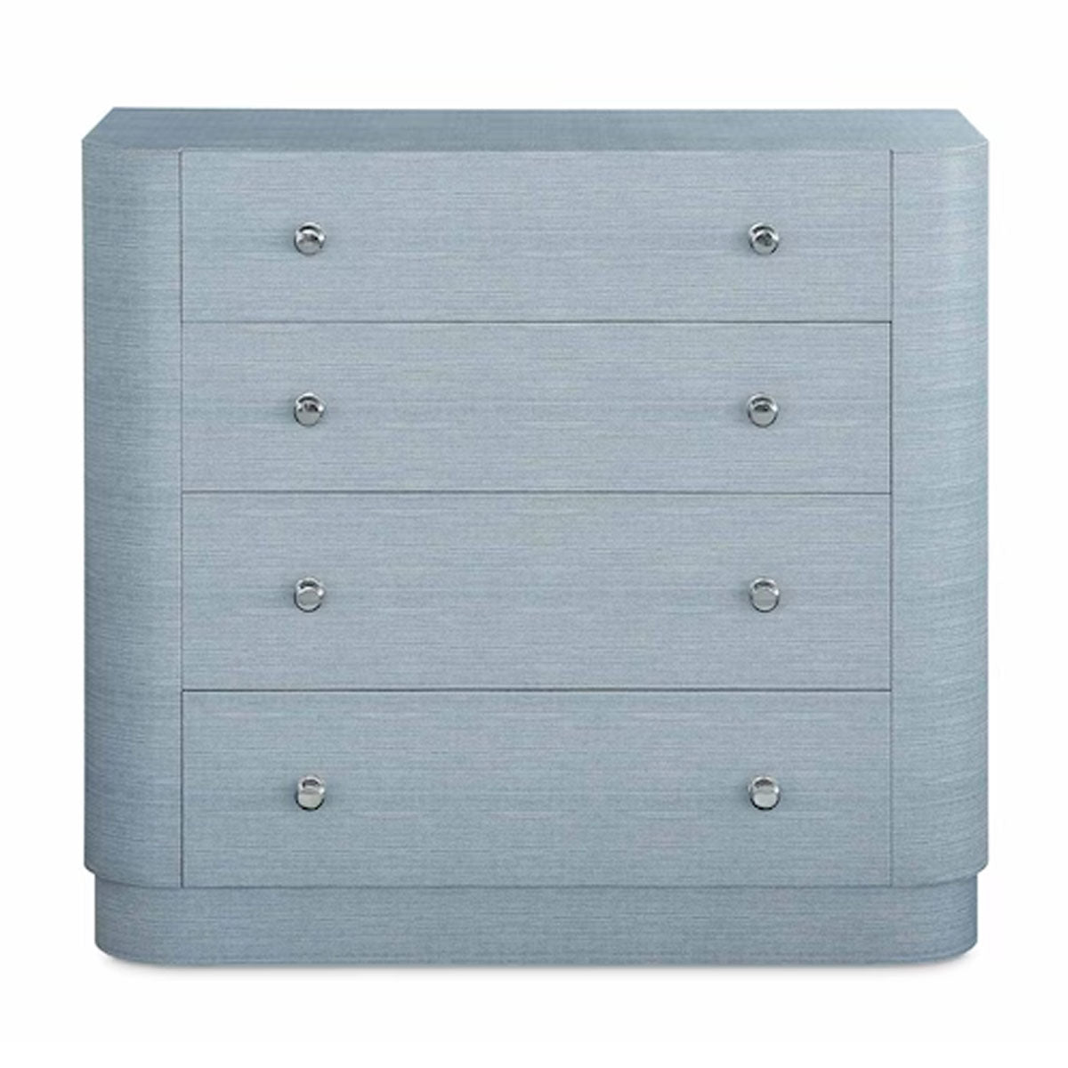 NEWBURY BLUE RAFFIA 4DRW CHEST