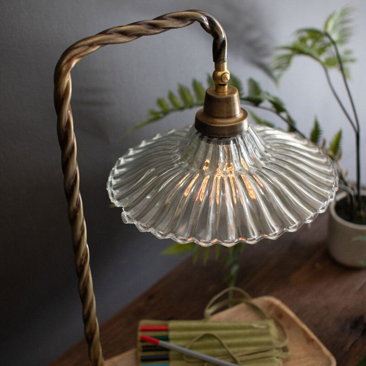 Antique Gooseneck Desk Lamp
