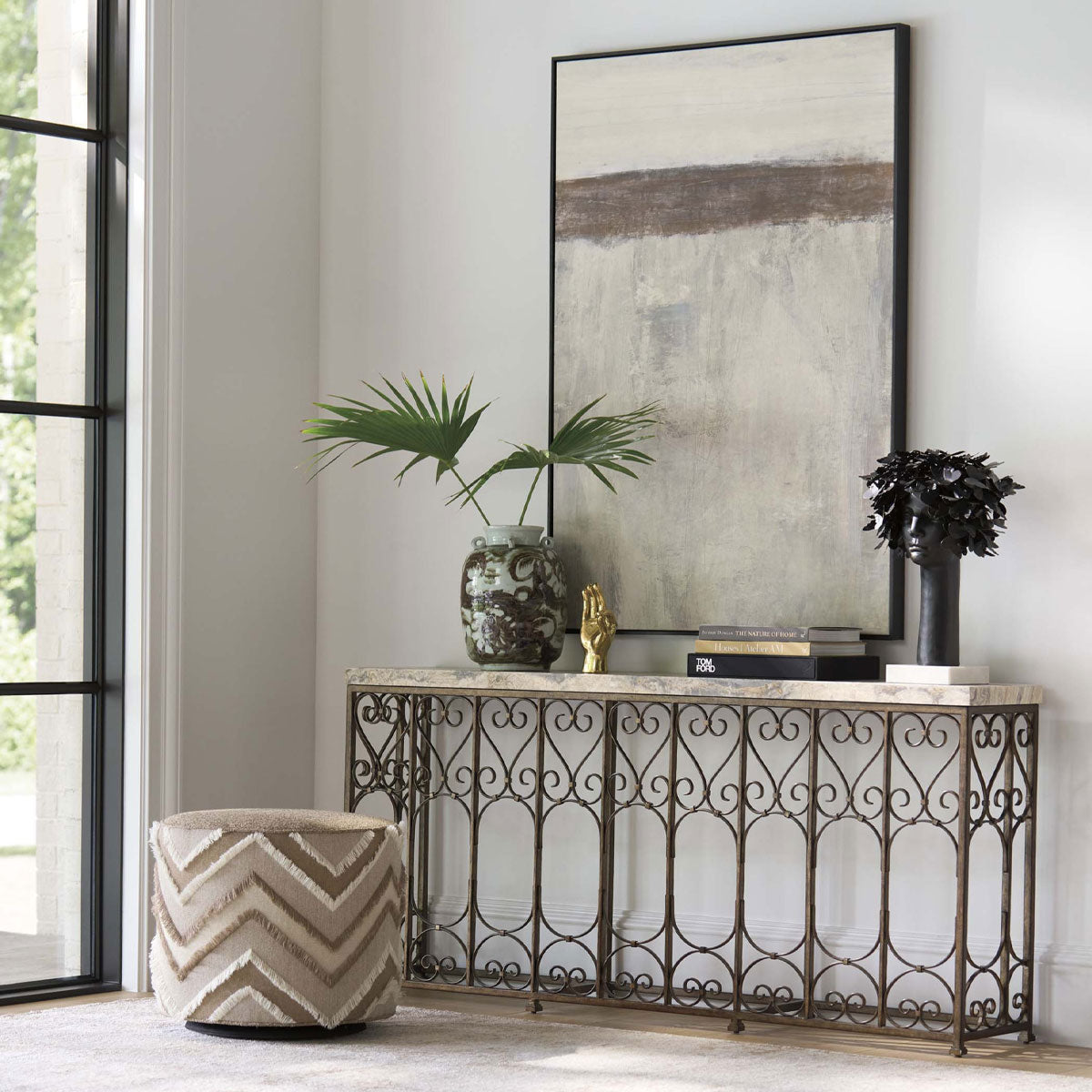 FLETCHER METAL CONSOLE TABLE