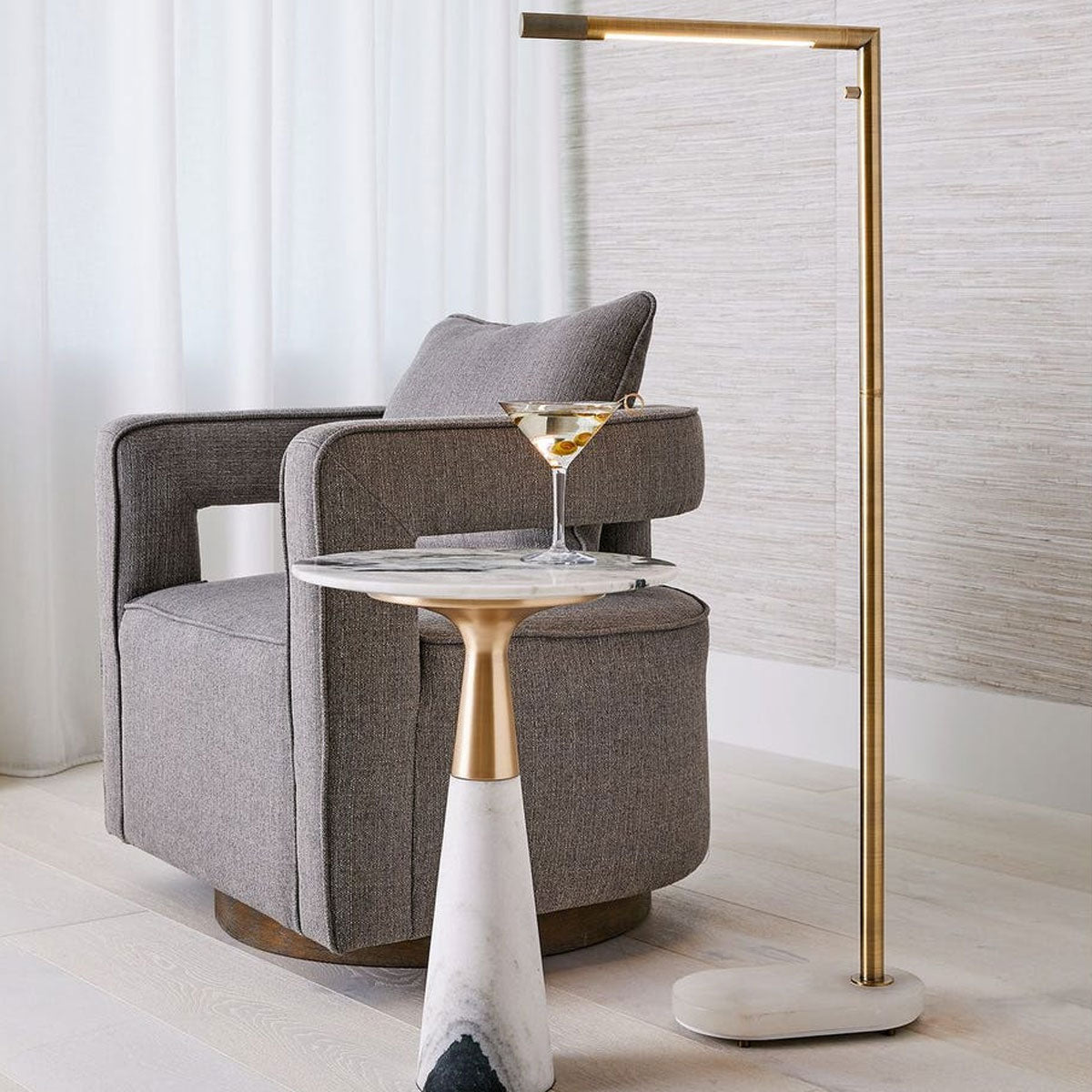 Highlight Ant Brass Floor Lamp