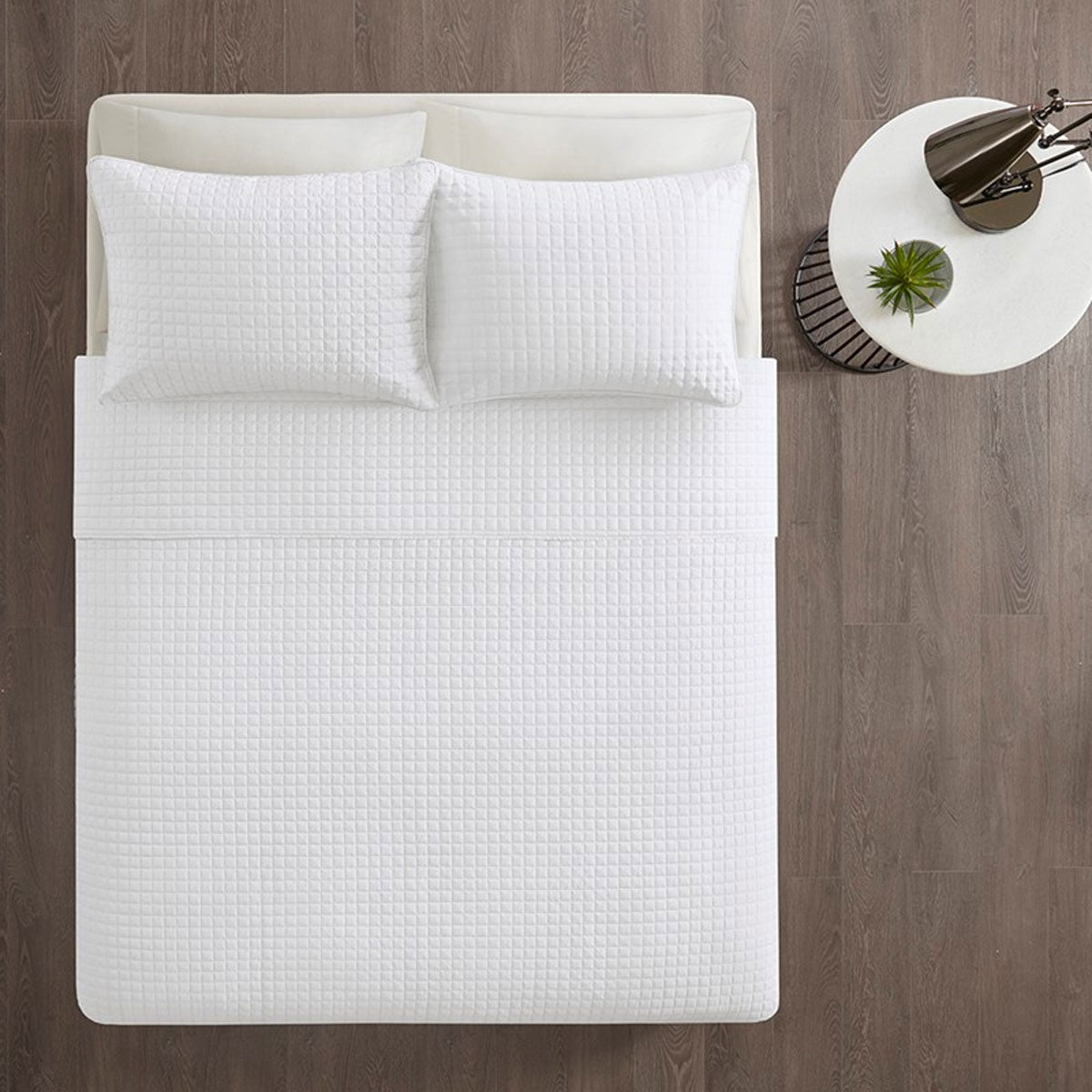 Otto 3 Pc Quilt Set White Queen