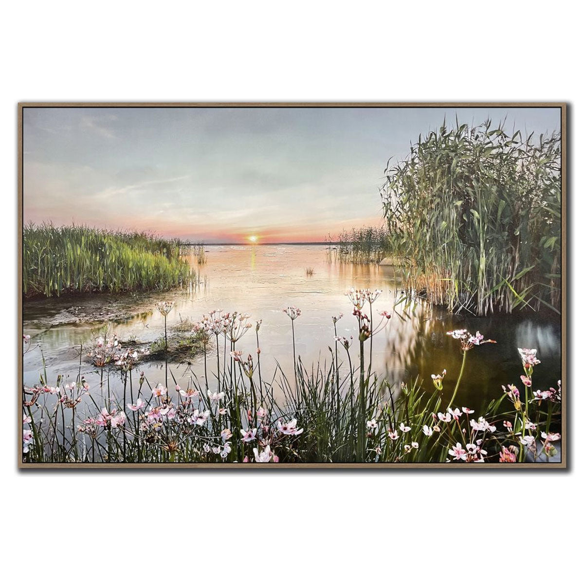 SUNSET MARSHLAND FRAMED ART