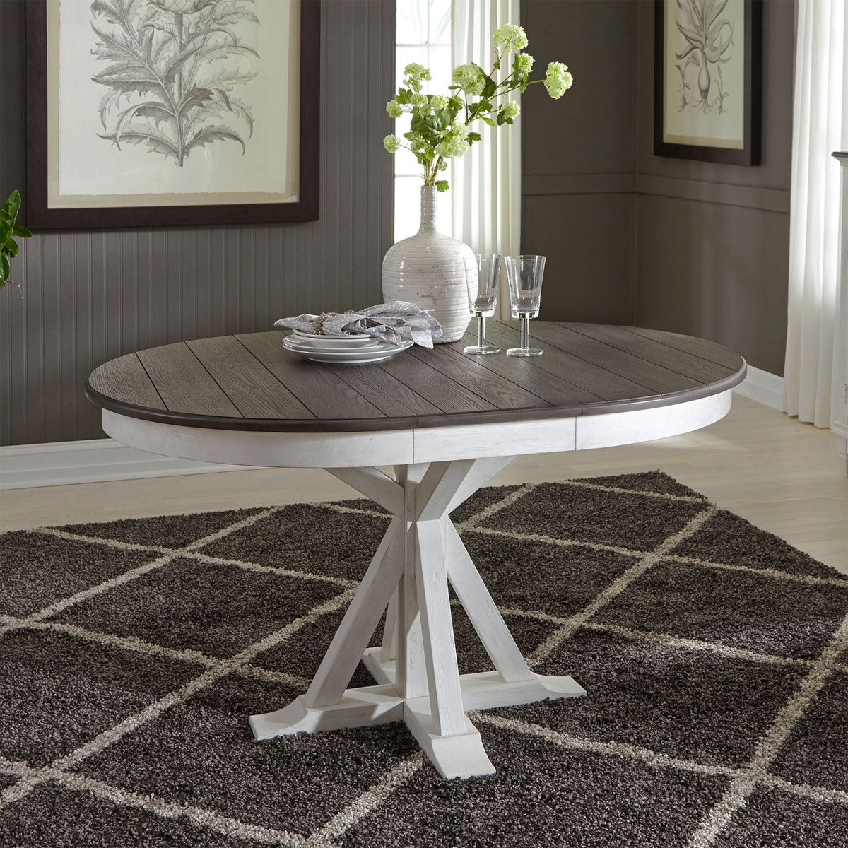 ALLYSON 5PC RND PED DINE SET