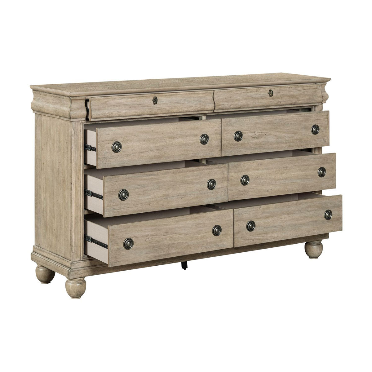 RUSTIC TRAD 8 DRW DRESSER