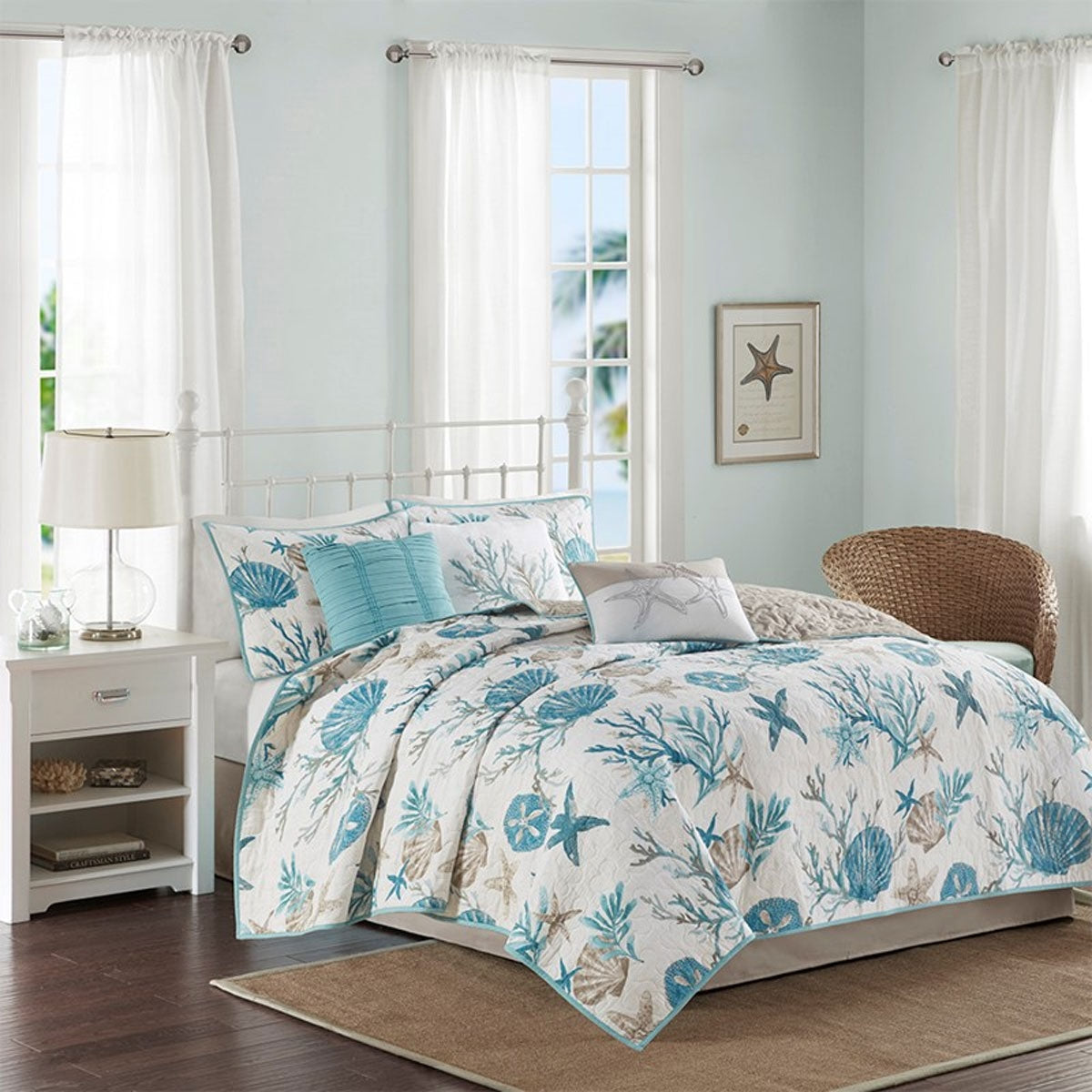 Pble Beach Aqua 6 Pc Kg Set