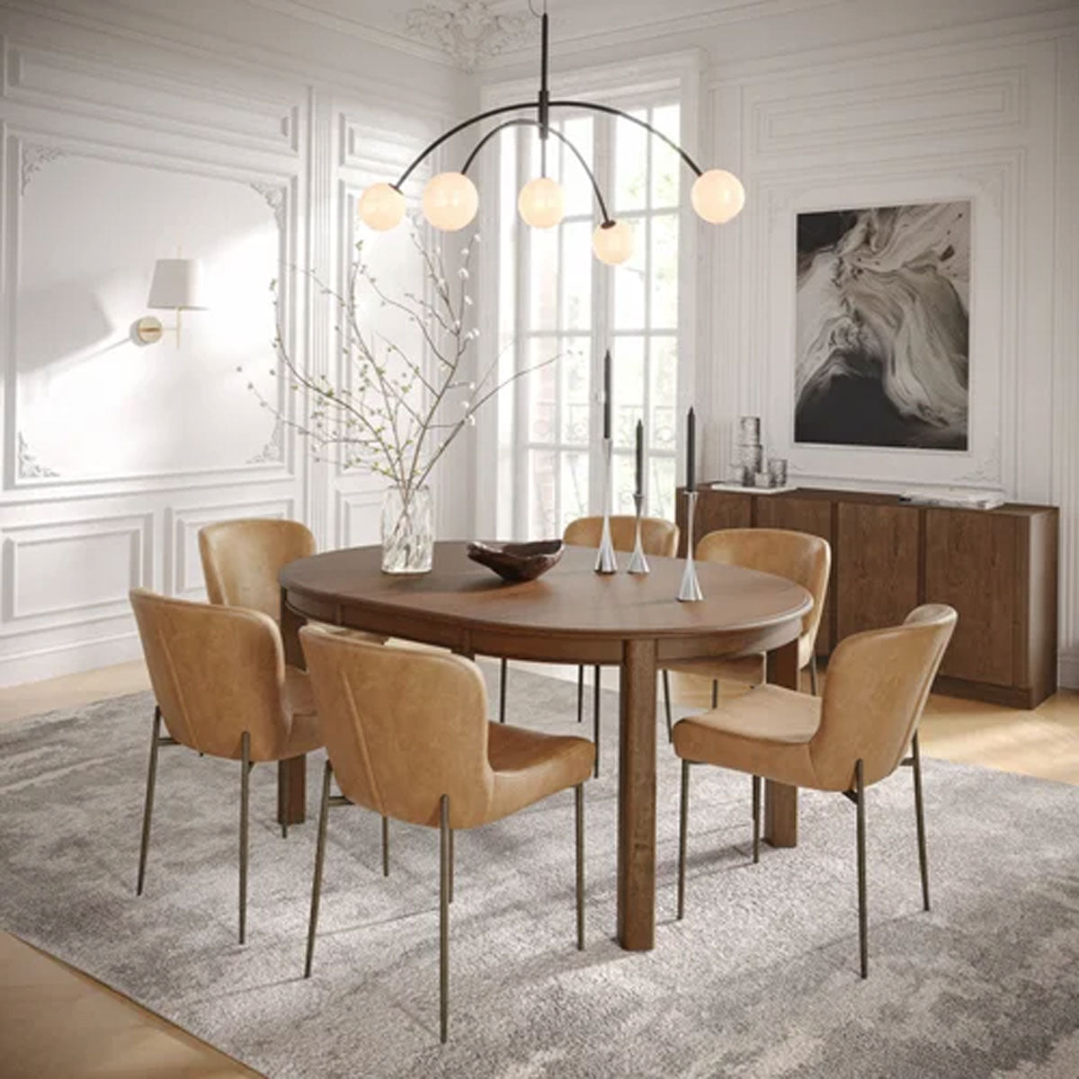 CARSONS OAK RND EXT TABLE