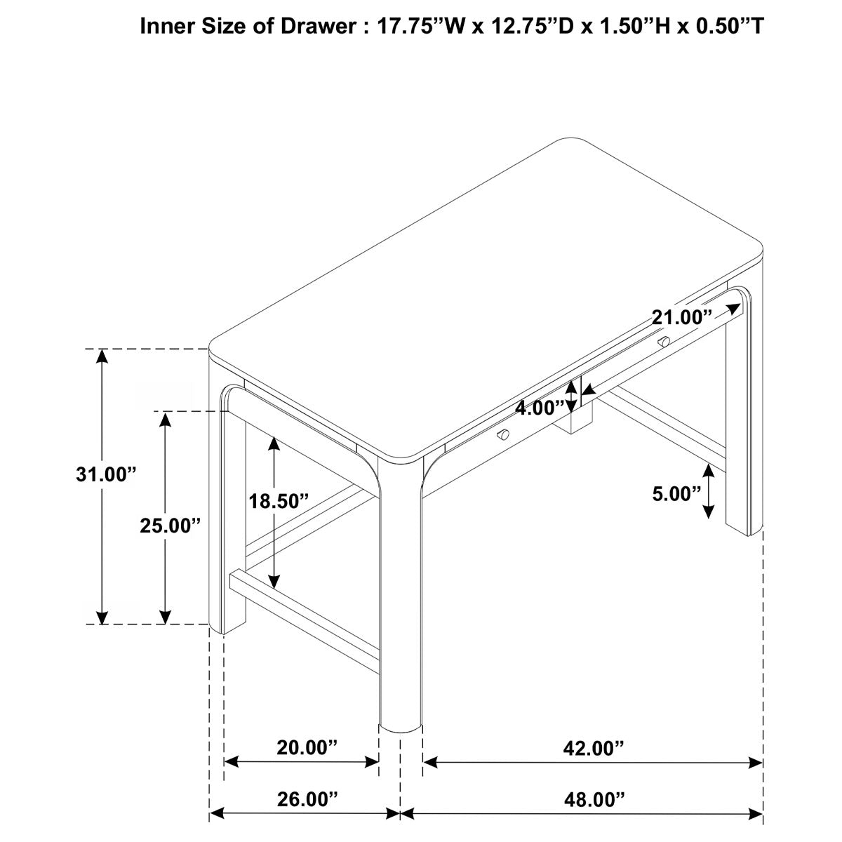 SOLANO WRITING DESK