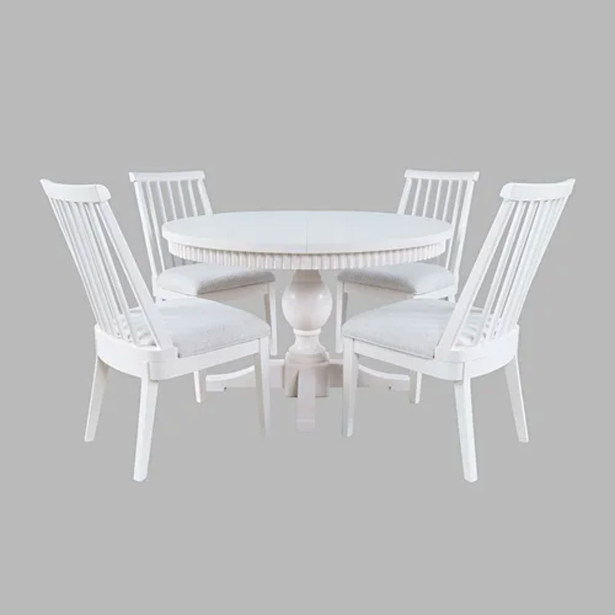 WESTPORT WHITE 48" ROUND DINING TABLE