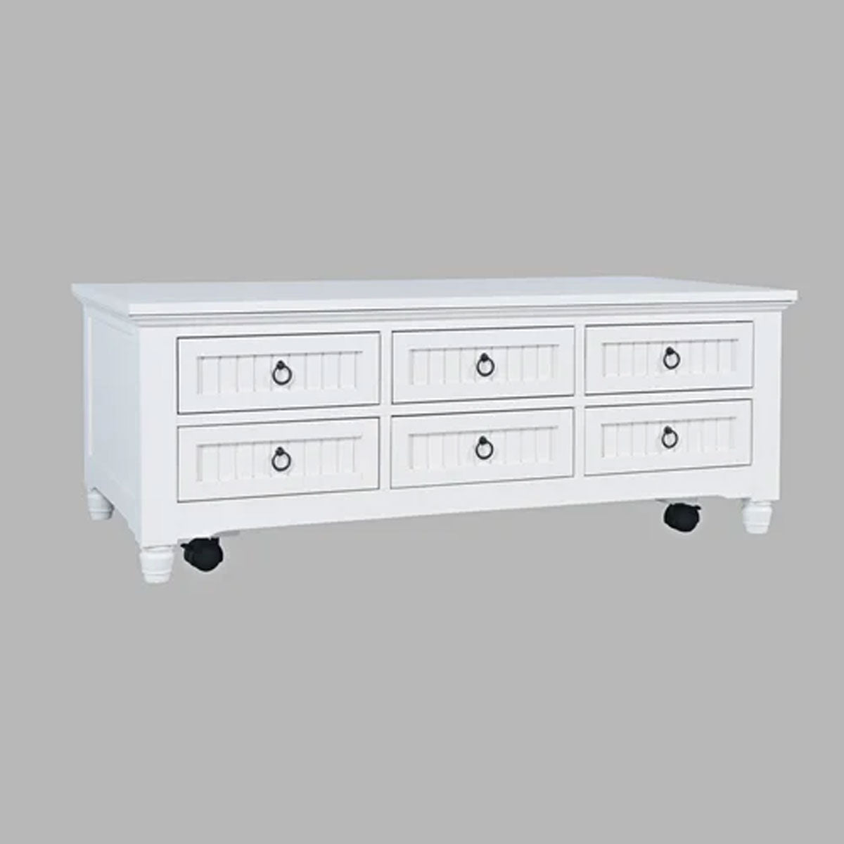 WESTPORT WHITE CASTERED LIFT COFFEE TABLE