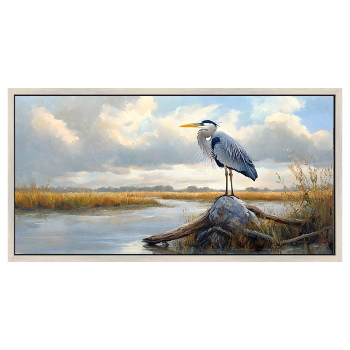 LT FACING BL HERON MARSH SCENE