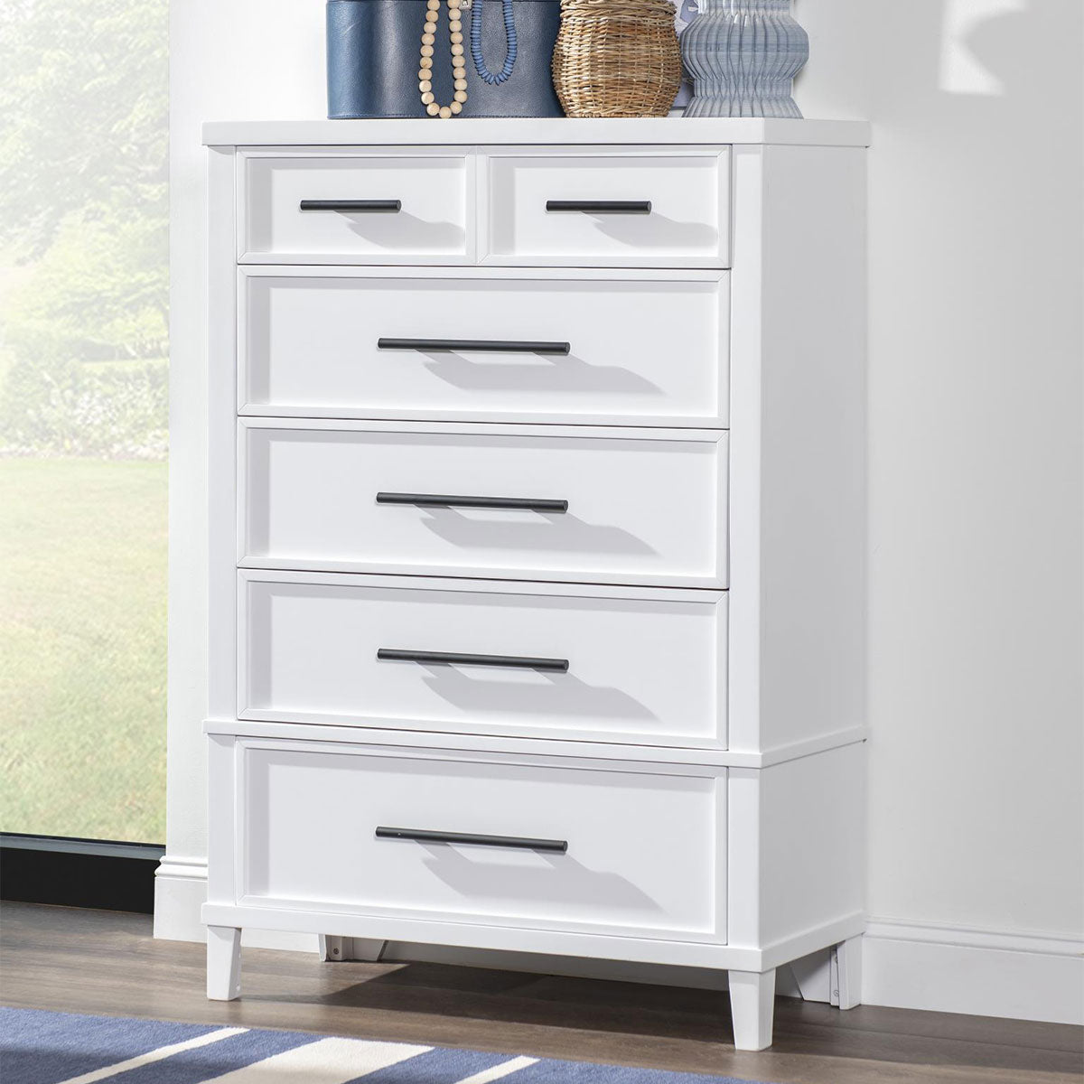 bahama-5-drawer-chest #color_white