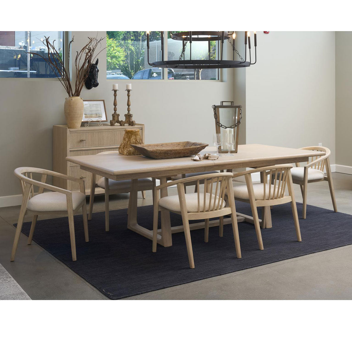 CARMELLA 7PC W/SPNDLE CHAIRS