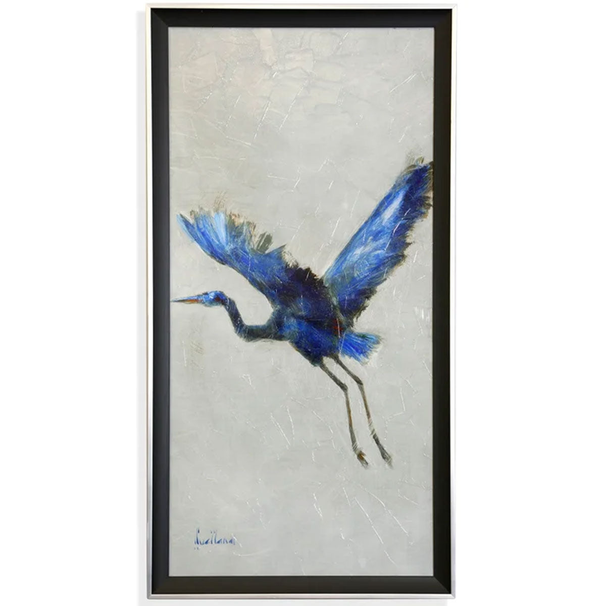 LEFT FACING BLUE HERON ART