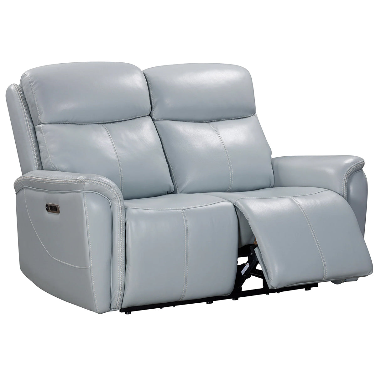 CASCADE LTHR MIST GRY PHR LOVESEAT