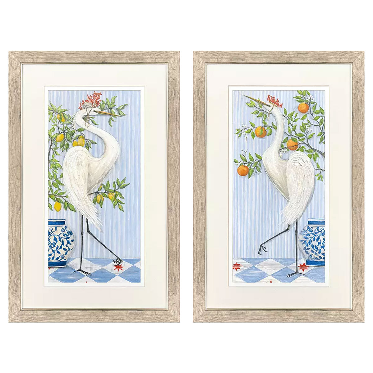 CSTL CROWN WHT EGRET S/2 ART