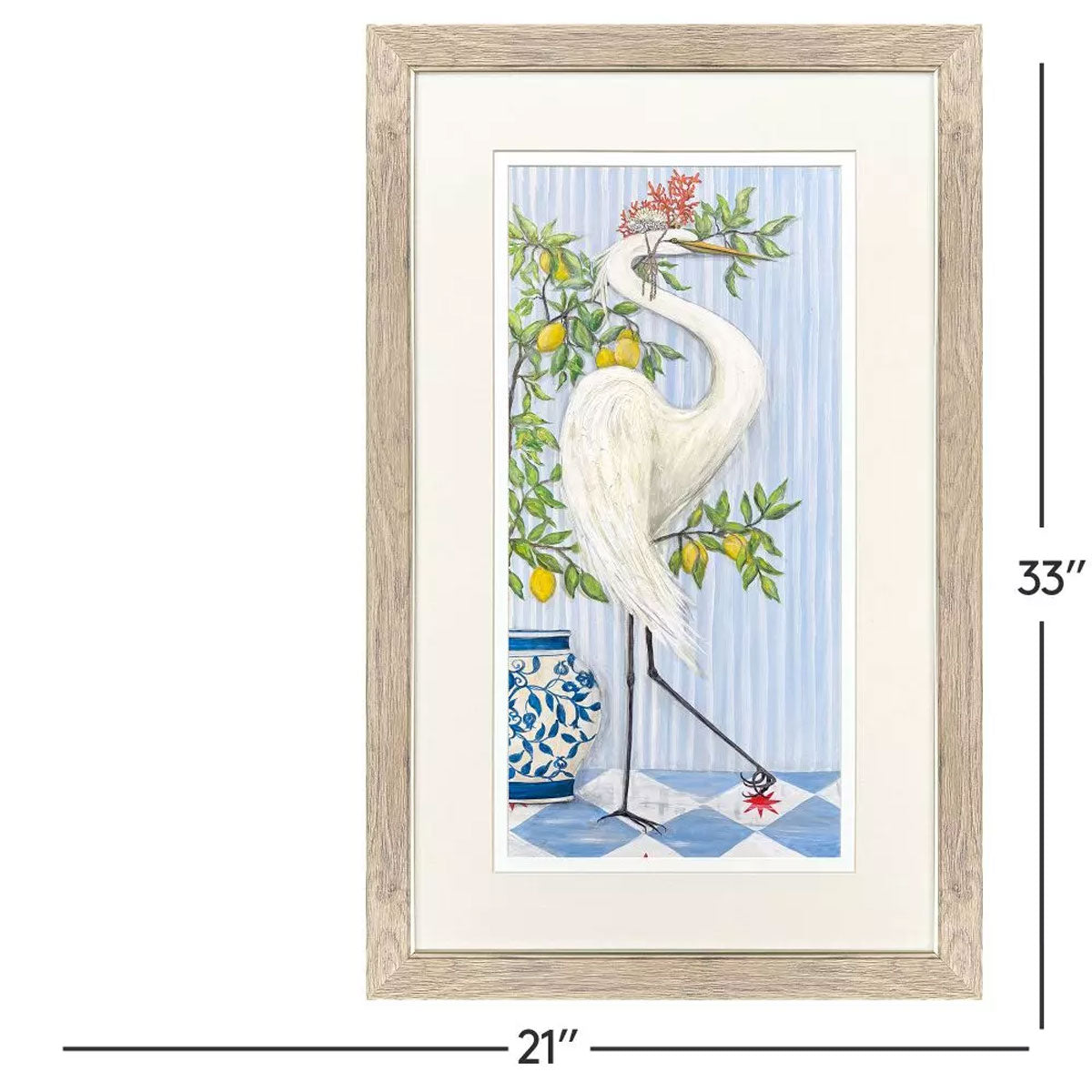 CSTL CROWN WHT EGRET S/2 ART