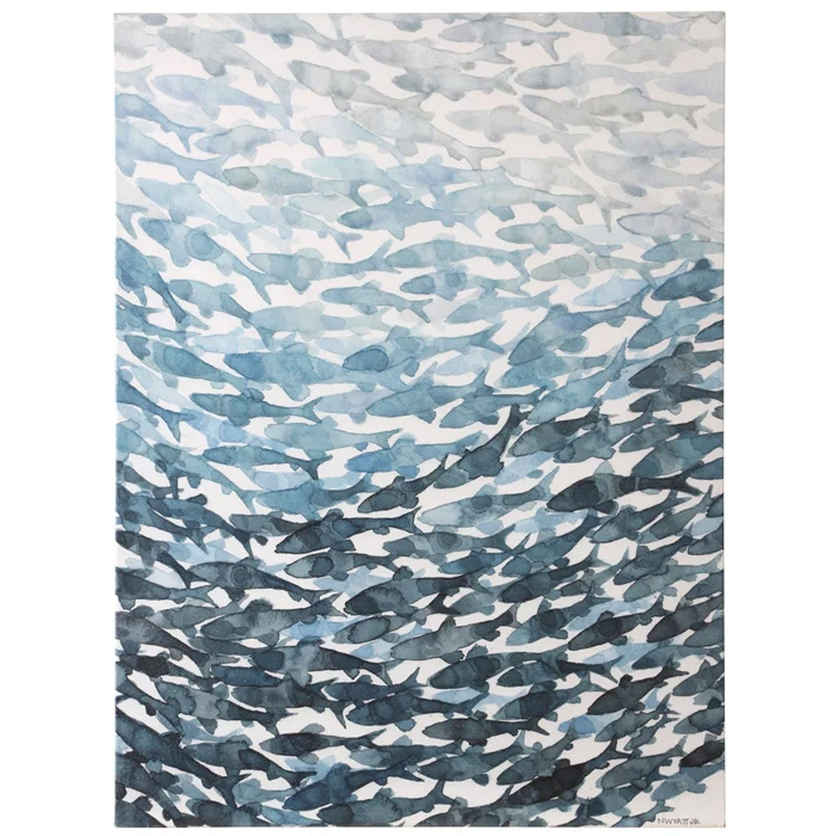 DEEPER BLUE FISH SILHOUTTE ART